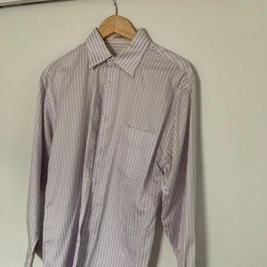 Mens Pronto Uomo Purple/White 15 1/2 32/33 Shirt